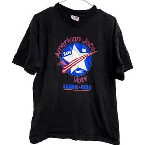 Y2K American Jobs Rely On Your Vote Labor Fest Labor Union Shirt Size L